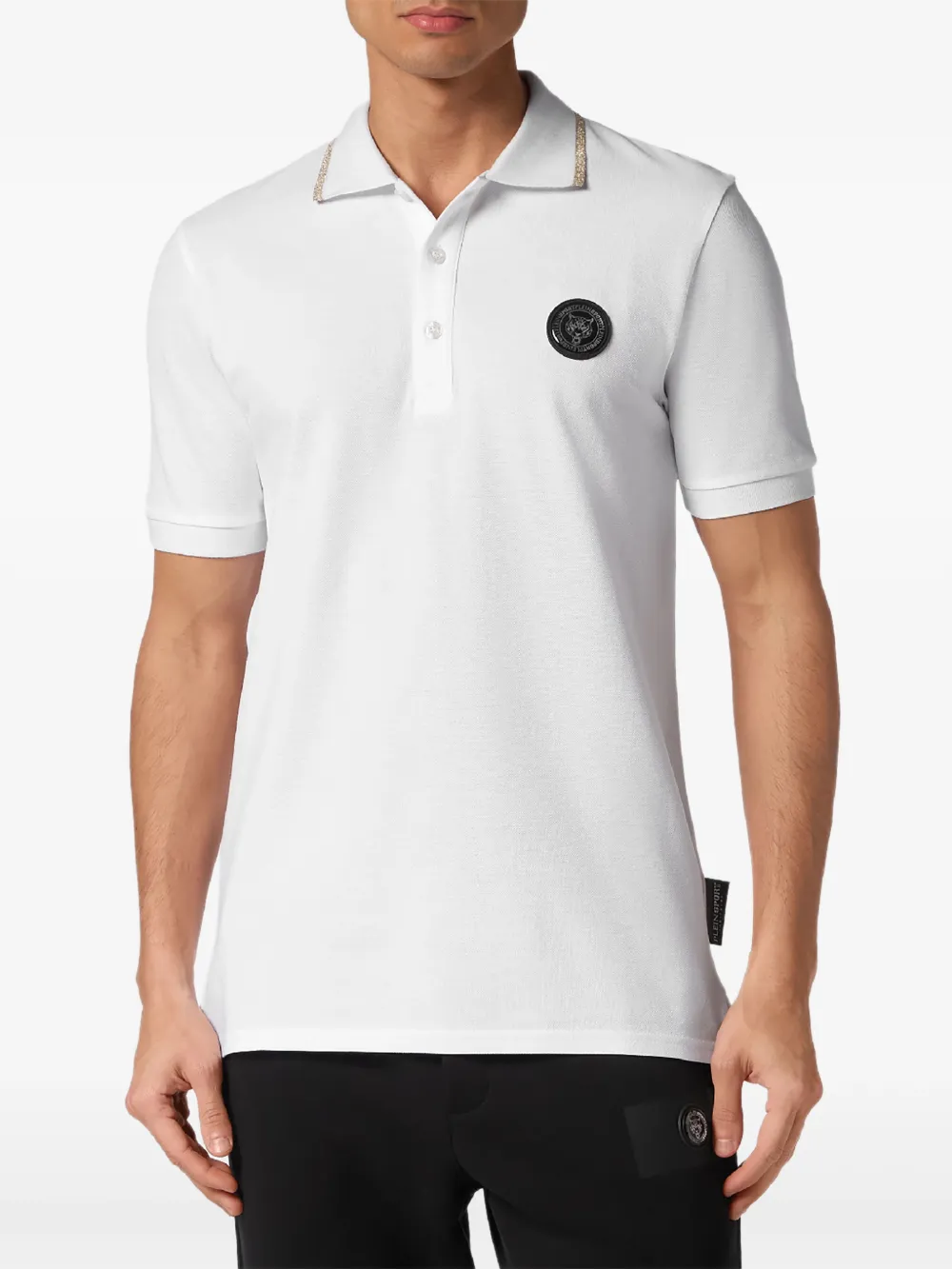 Plein Sport Poloshirt met tijger embleem Wit