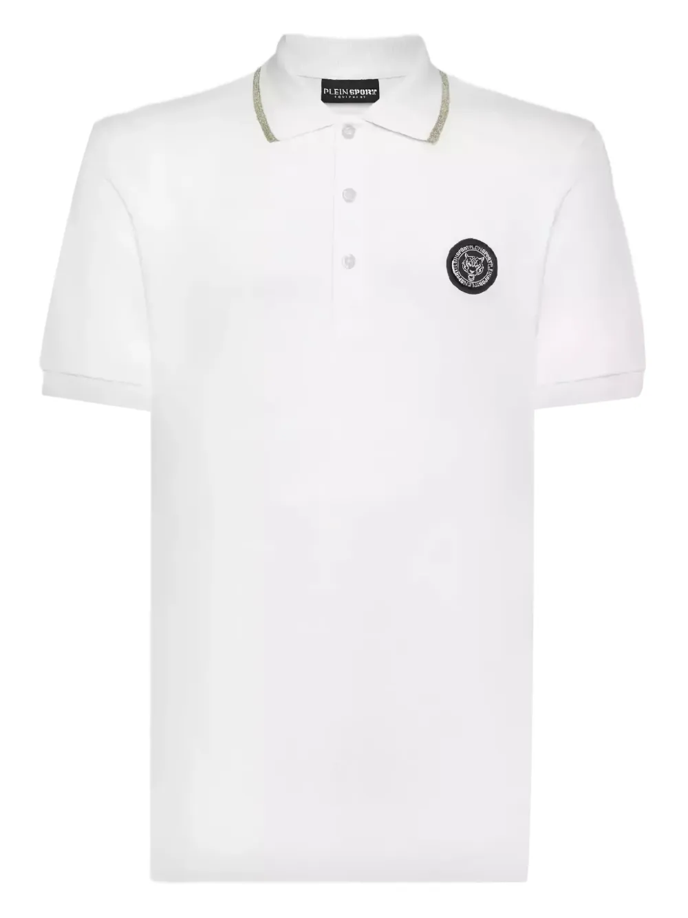 Plein Sport SS tiger emblem polo shirt - Bianco