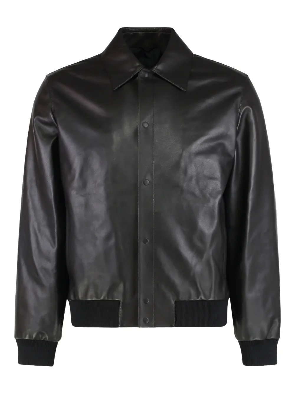 FENDI button-up leather jacket - Schwarz