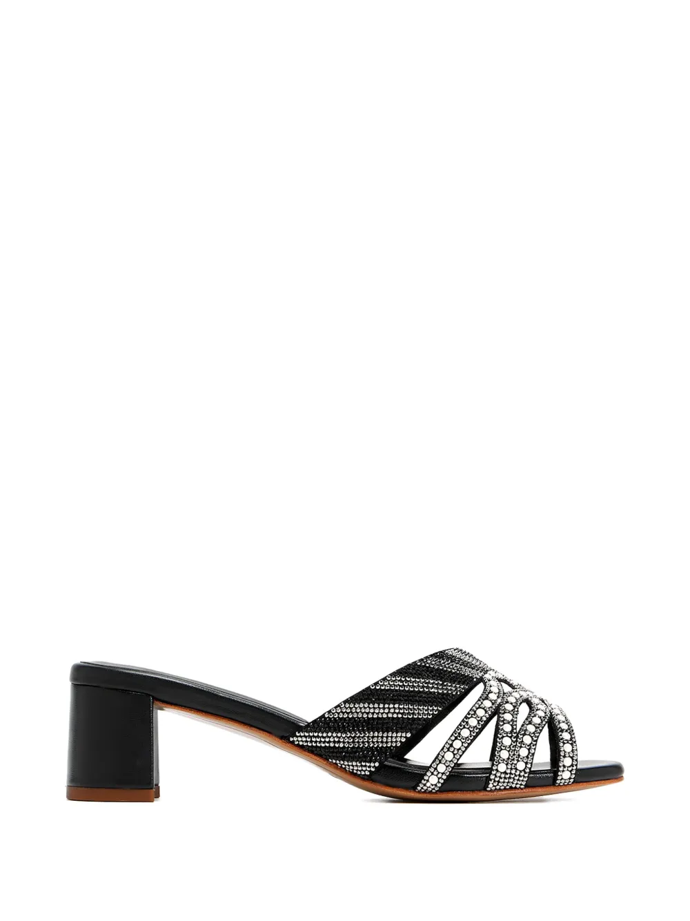 NICOLI Fabie crystal-embellished sandals - Nero