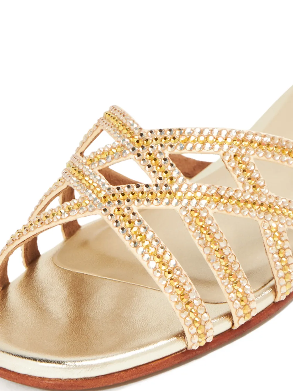 NICOLI Zuri sandalen met gekruiste bandjes Goud