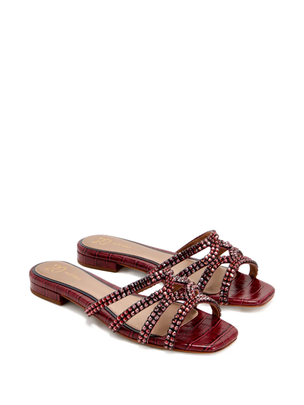 NICOLI Kalene sandalen met bandjes Rood