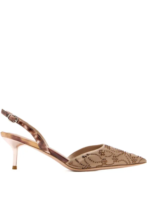 NICOLI 60mm Dahna embellished slingback pumps