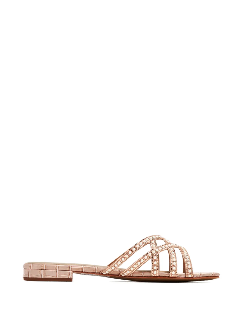 NICOLI Marcil pearl embellished sandals - Toni neutri