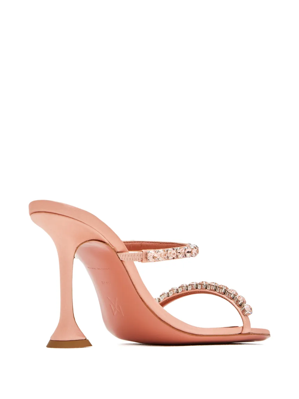 Amina Muaddi 95mm Gigi crystal-embellished sandals Roze