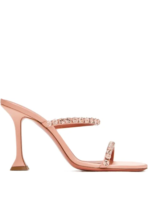 Amina Muaddi 95mm Gigi crystal-embellished sandals