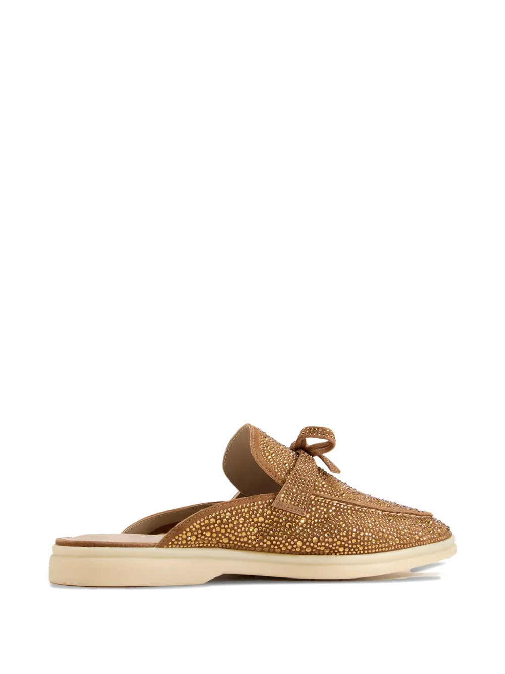 NICOLI Jezelinda muiltjes met strikdetail Bruin