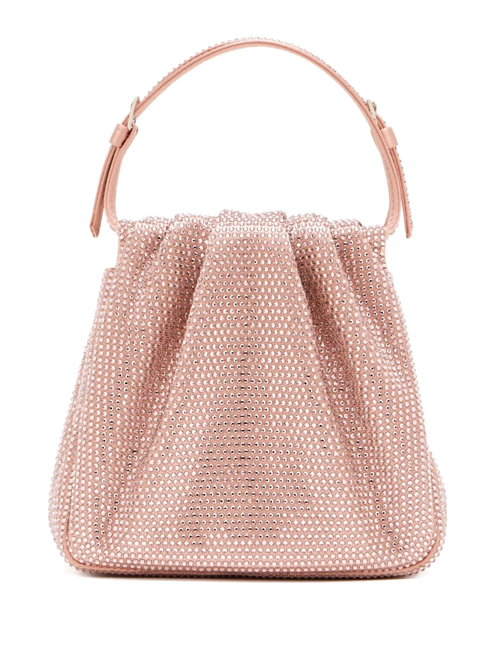 Amina Muaddi Vittoria crystal-embellishment ruffled mini bag - Rosa
