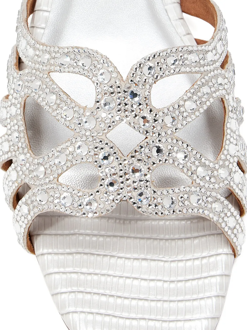 NICOLI Maddalena sandalen verfraaid met stras Wit