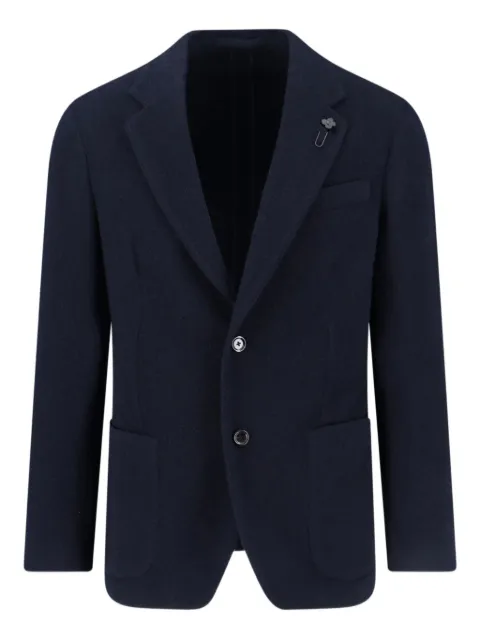 Lardini single-breasted flower pin blazer