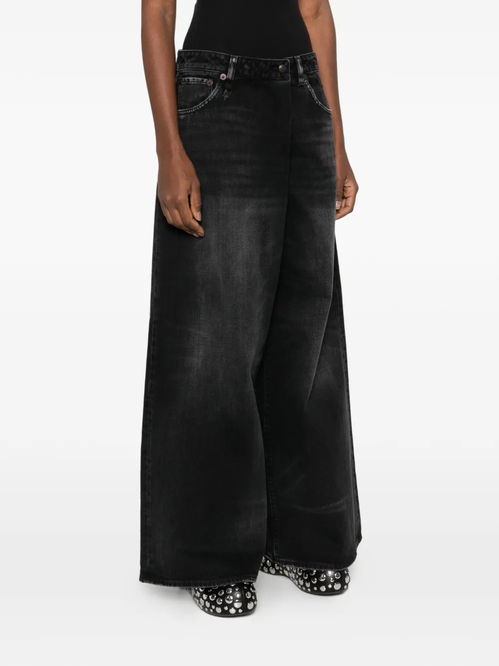  R13 Nico Cotton Jeans - Black 