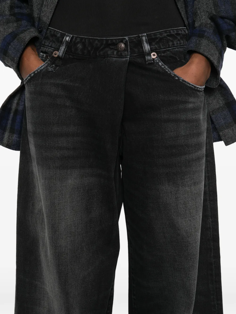 R13 Nico katoenen jeans Zwart