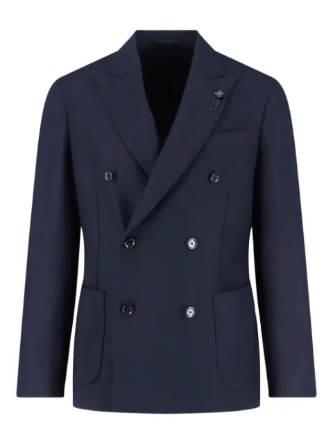 Lardini wool double-breasted blazer