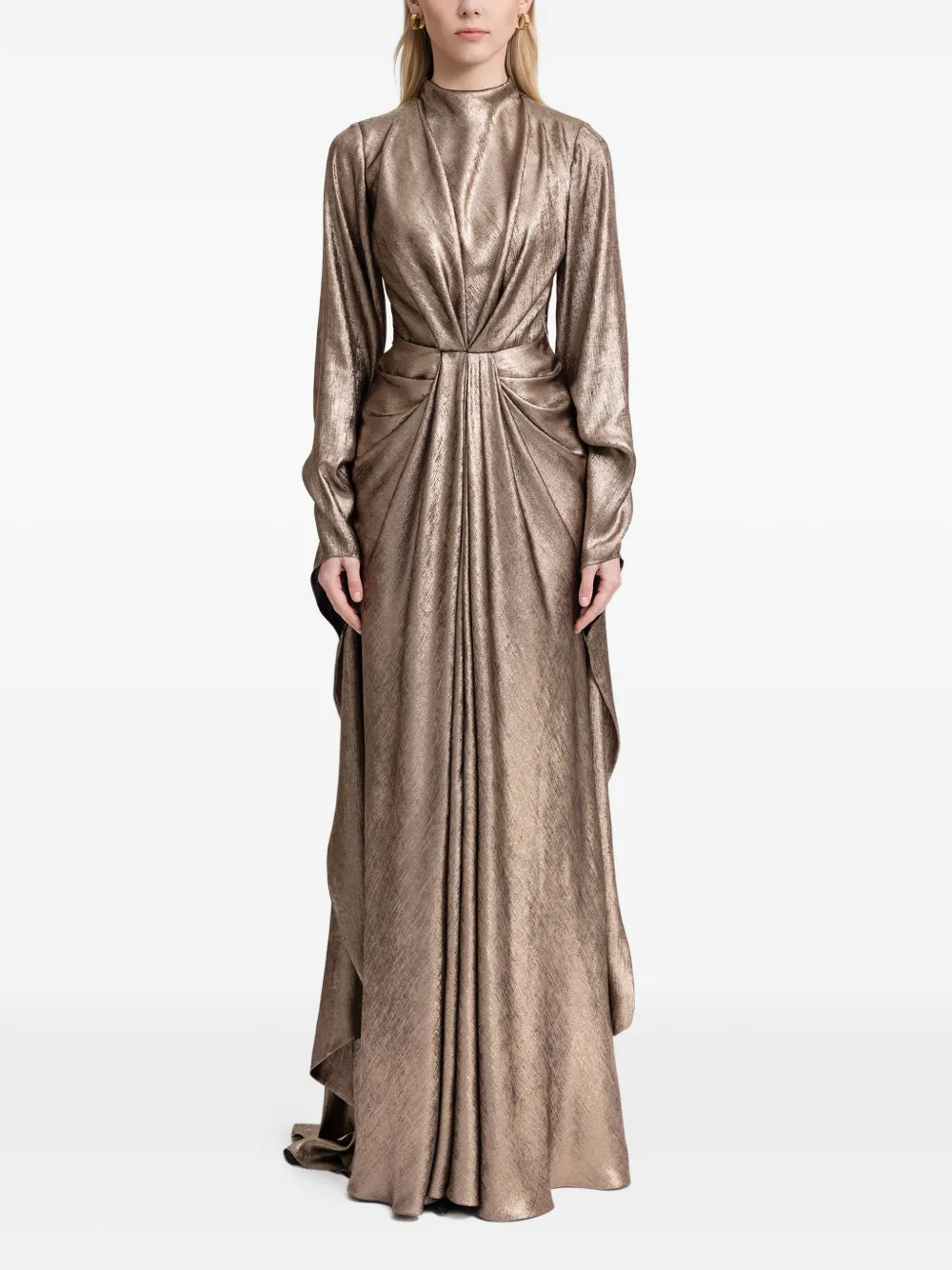 Gemy Maalouf Gedrapeerde maxi-jurk - Goud