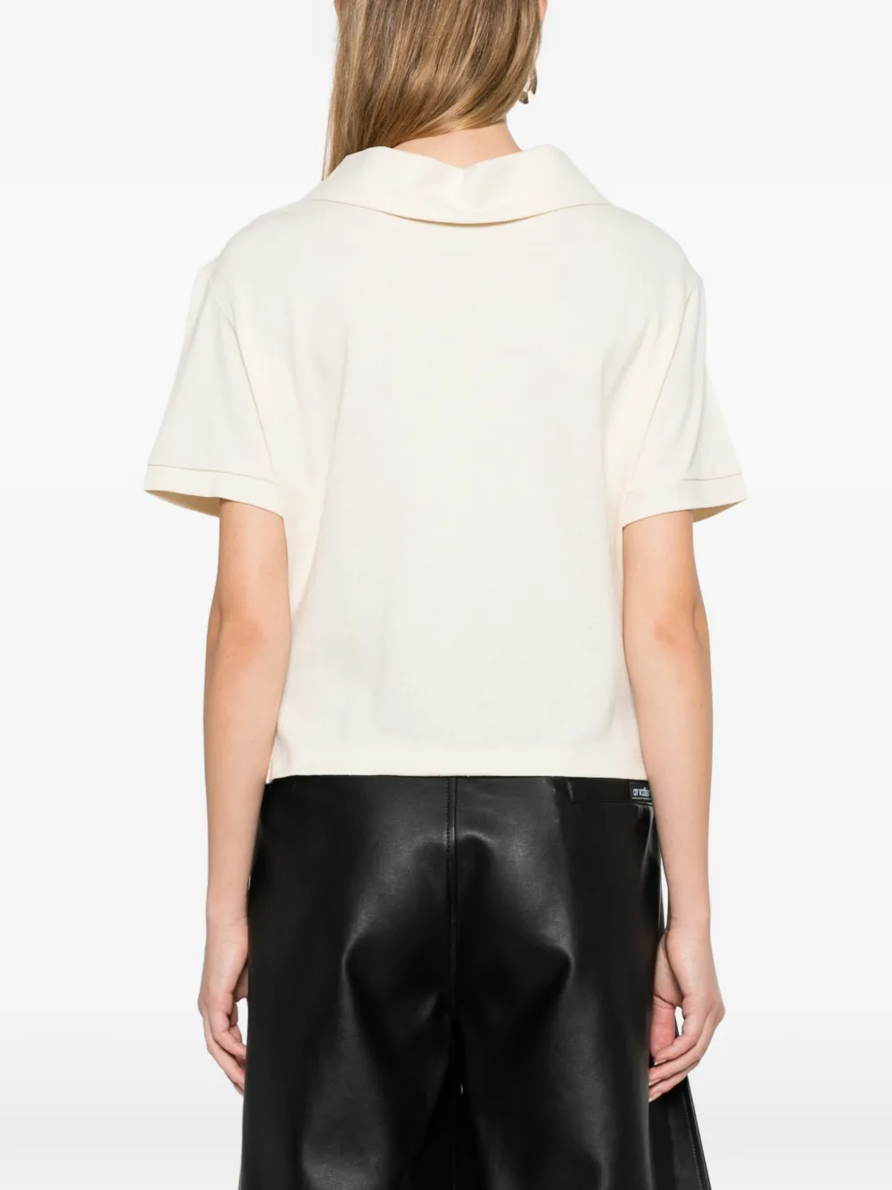 Khaite Jasna Silk Polo Shirt In Neutral