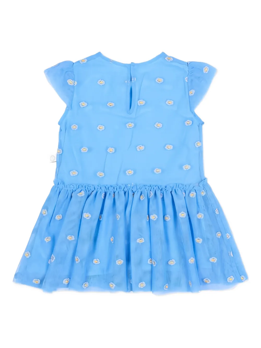 Stella McCartney Kids Jurk met ruches - Blauw