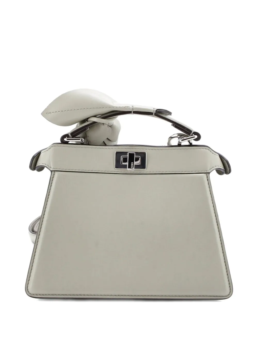 FENDI Pre-owned Peekaboo Iseeu Bag Leather With Embellished Handle Petite Crossbody Bag In Green