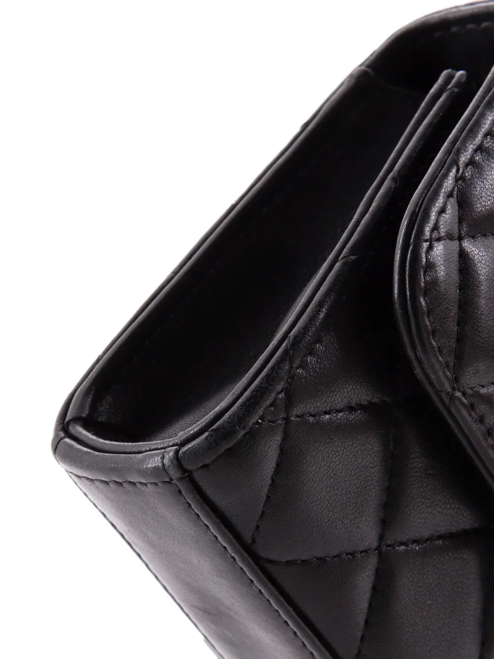 Pre-owned Chanel Trendy Cc Clutch With Chain Quilted Lambskin Small Crossbody Bag In Black