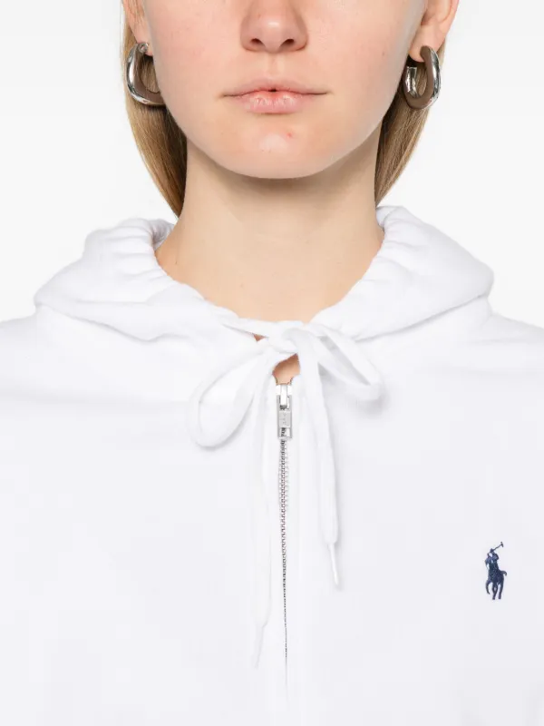 Polo Ralph Lauren Moletom De Capuz Com Zíper | Branco | FARFETCH BR
