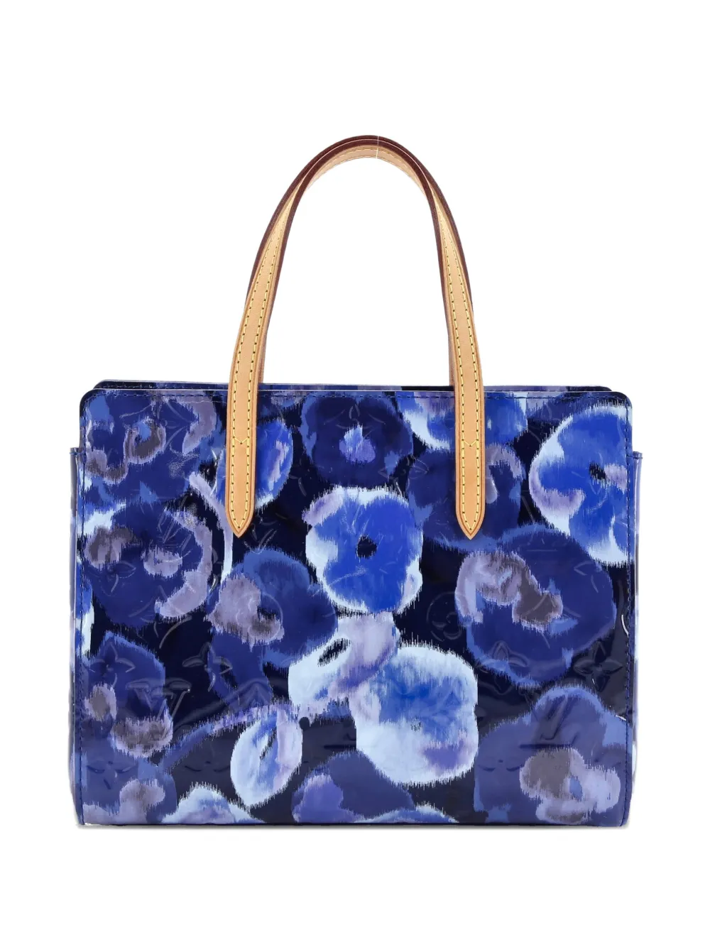 Pre-owned Louis Vuitton Catalina Handbag Limited Edition Monogram Vernis Ikat Bb Tote Bag In Blue