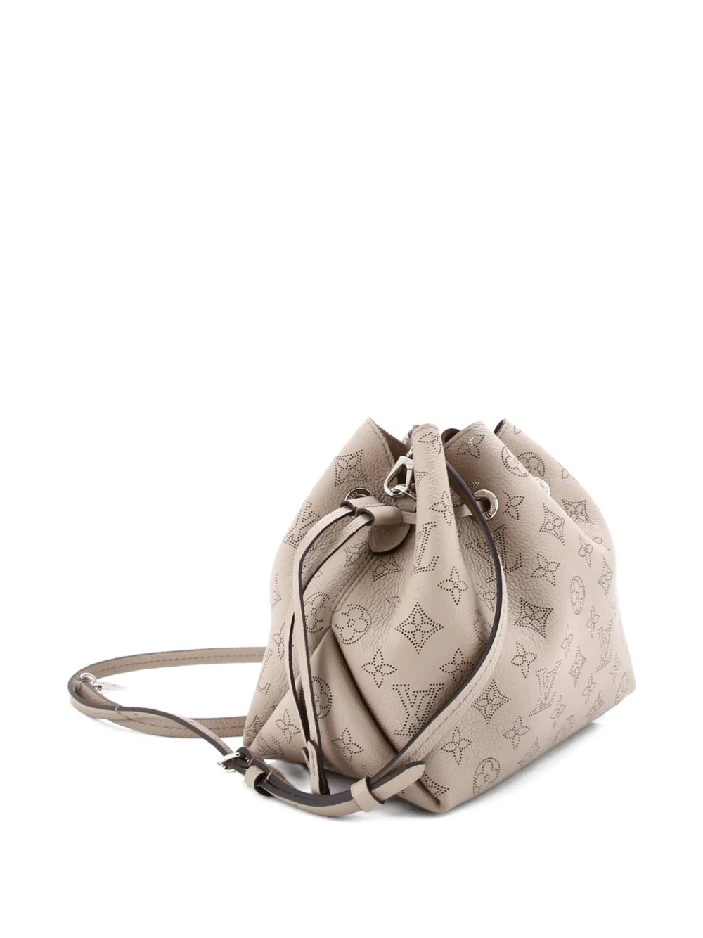LOUIS VUITTON Pre-owned Bella Mahina Leather Bucket Bag In Neutral