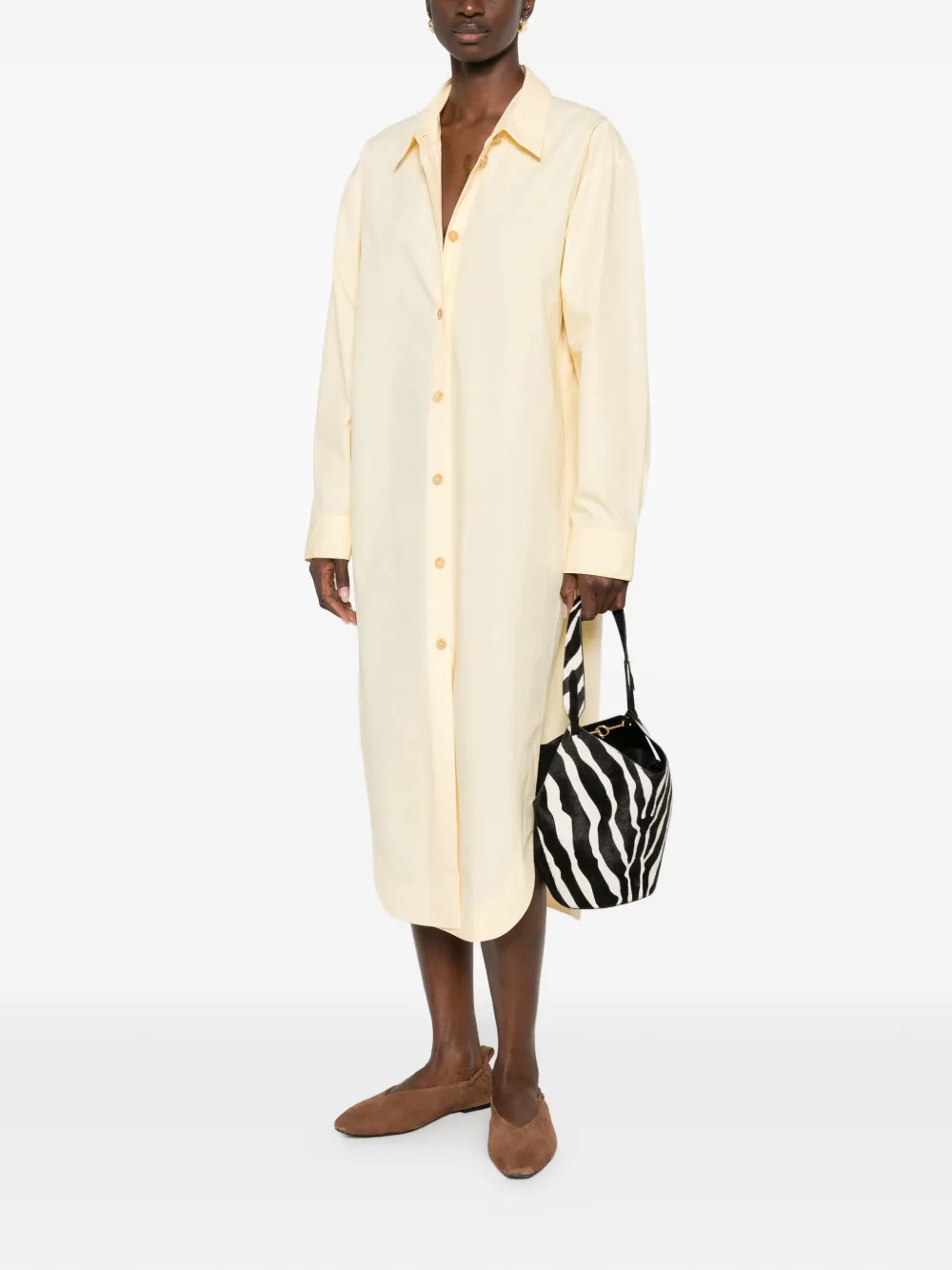 KHAITE Gloria midi dress - Geel