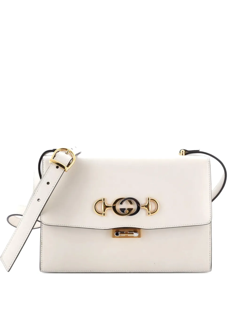 Gucci Pre-Owned Zumi Flap Leather Small shoulder bag - Bianco