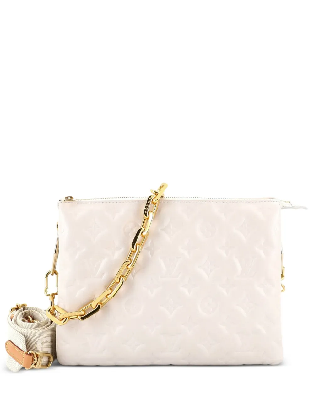 Louis Vuitton Pre-Owned Coussin Bag Monogram Embossed Lambskin PM crossbody bag - Bianco