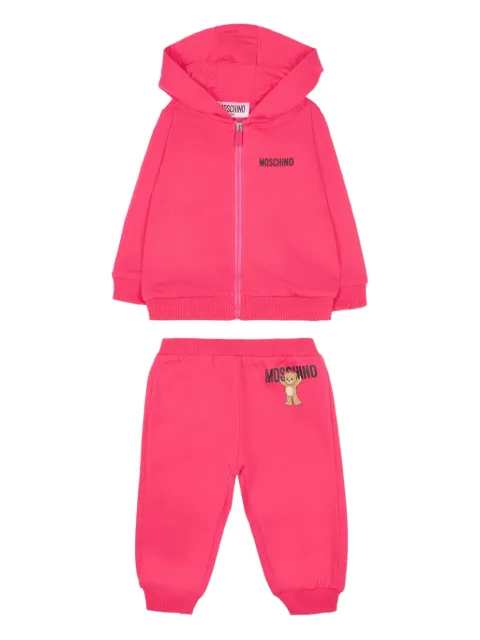 Moschino Kids traje deportivo con bordes de canalé