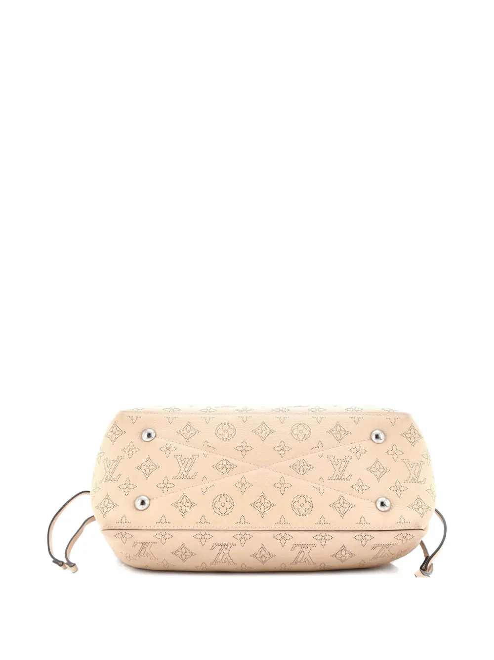 Pre-owned Louis Vuitton Bella Mahina Leather Tote Bag In Neutral