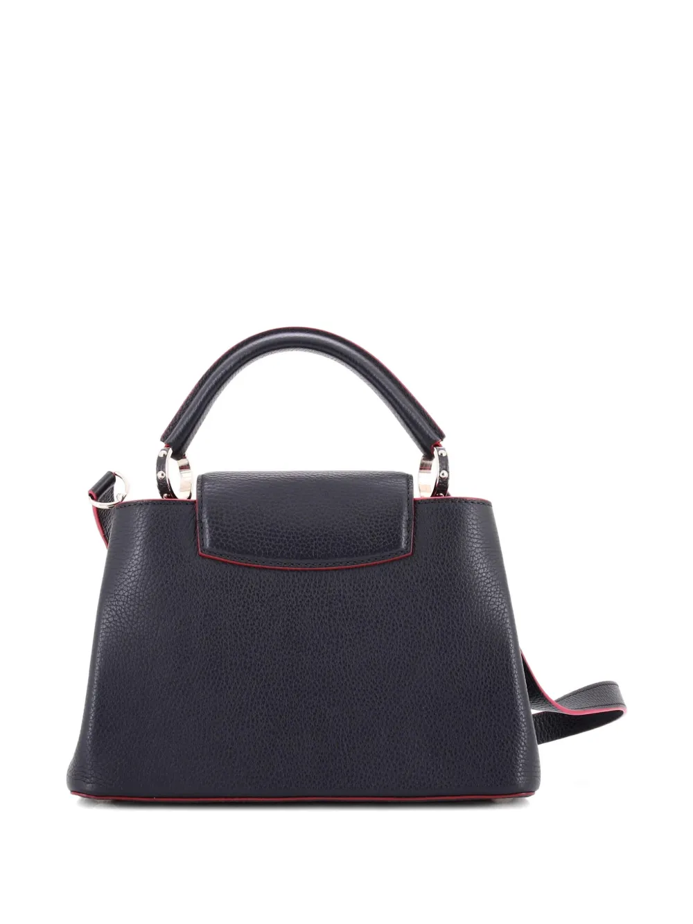 Pre-owned Louis Vuitton Capucines Bag Leather Bb Satchel In Blue