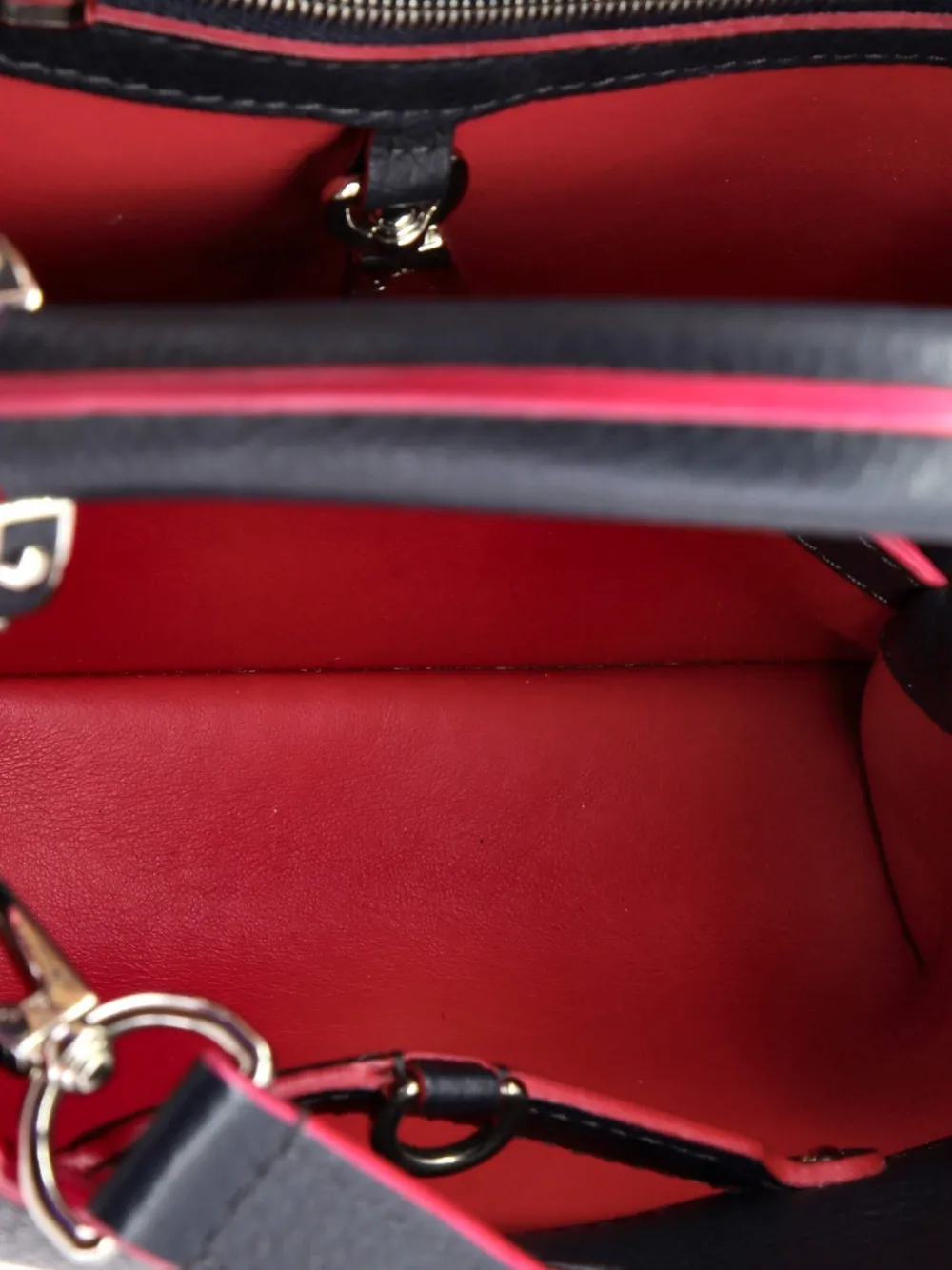 Pre-owned Louis Vuitton Capucines Bag Leather Bb Satchel In Blue