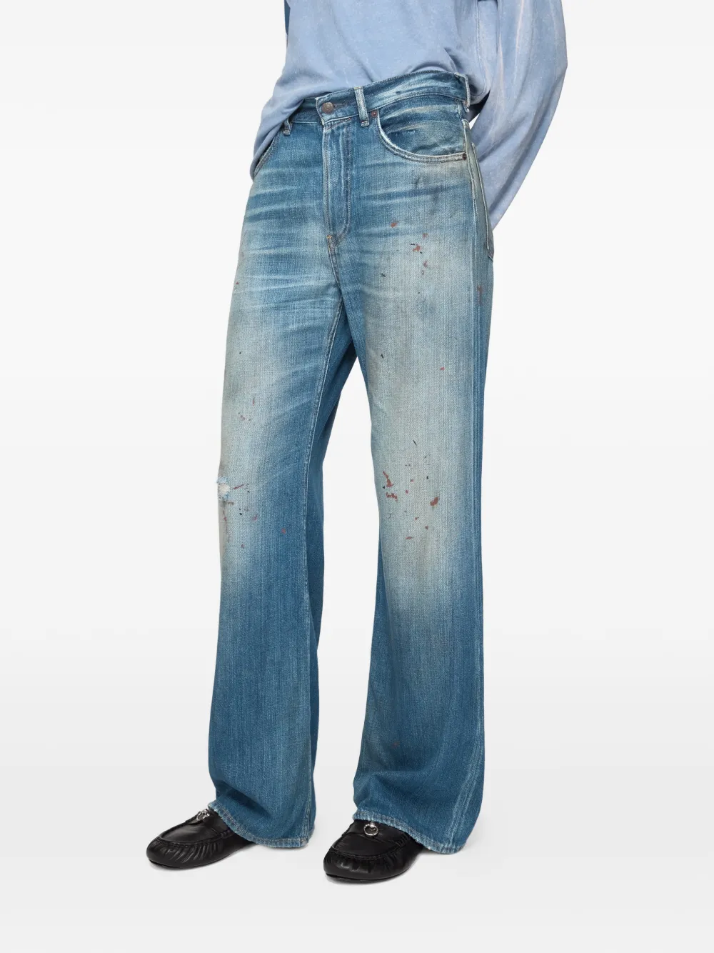 Acne Studios Regular-fit jeans Blauw