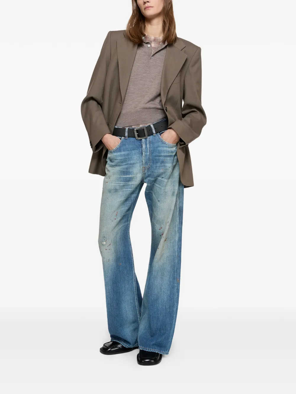  Acne Studios Patch-detail Jeans - Blue 