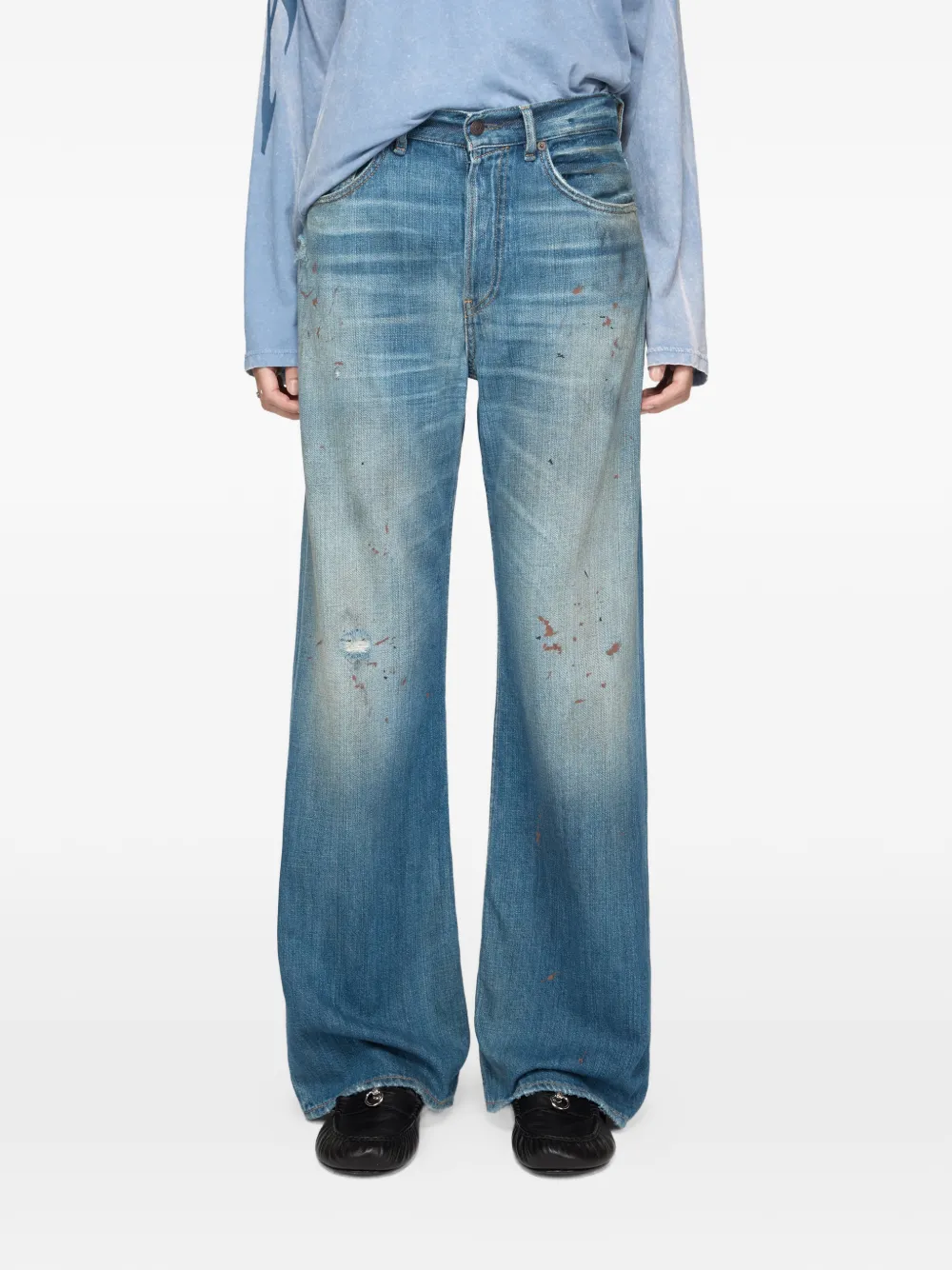 Acne Studios Patch-detail Jeans - Blue 