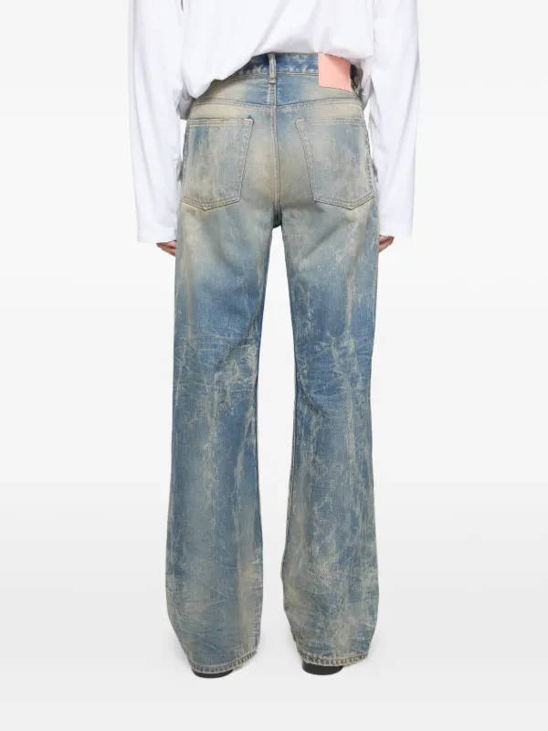 Acne Studios ダメージ ジーンズ | ブルー | FARFETCH JP