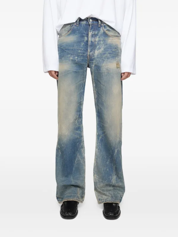 Acne Studios ダメージ ジーンズ | ブルー | FARFETCH JP