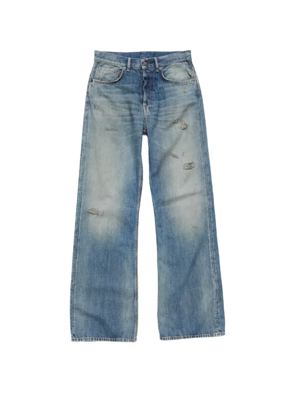 Acne Studios ダメージ ジーンズ | ブルー | FARFETCH JP