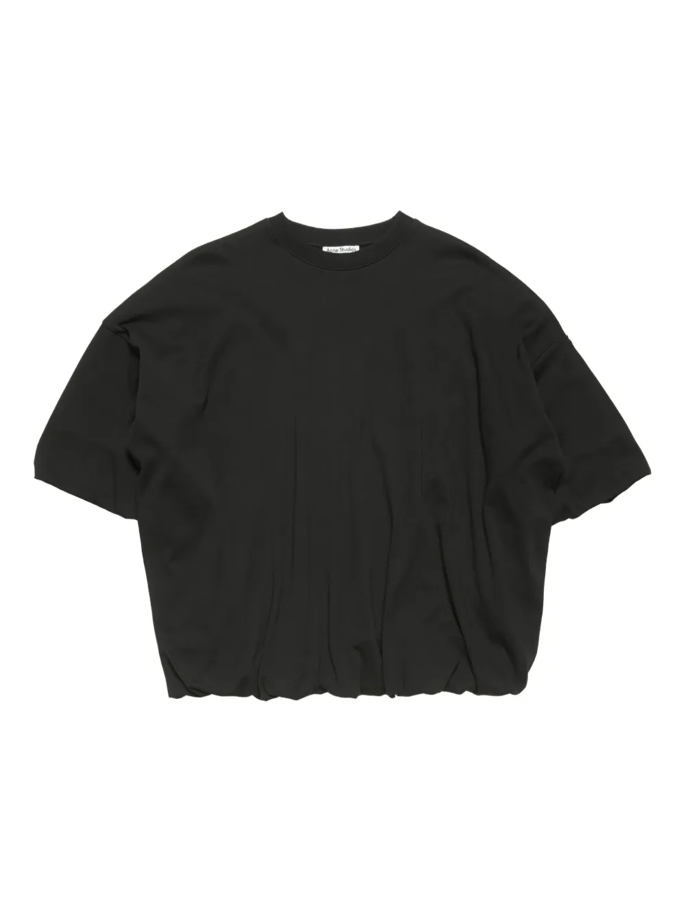 Acne Studios Label-print T-shirt In Black