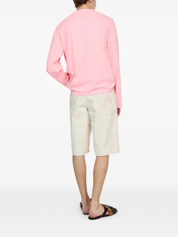 Acne Studios Graphic long-sleeve T-shirt | Pink | FARFETCH