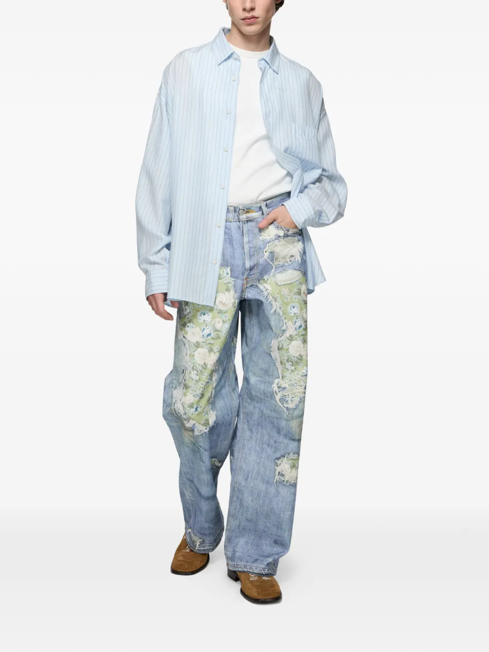 Acne Studios Gestreept overhemd Blauw