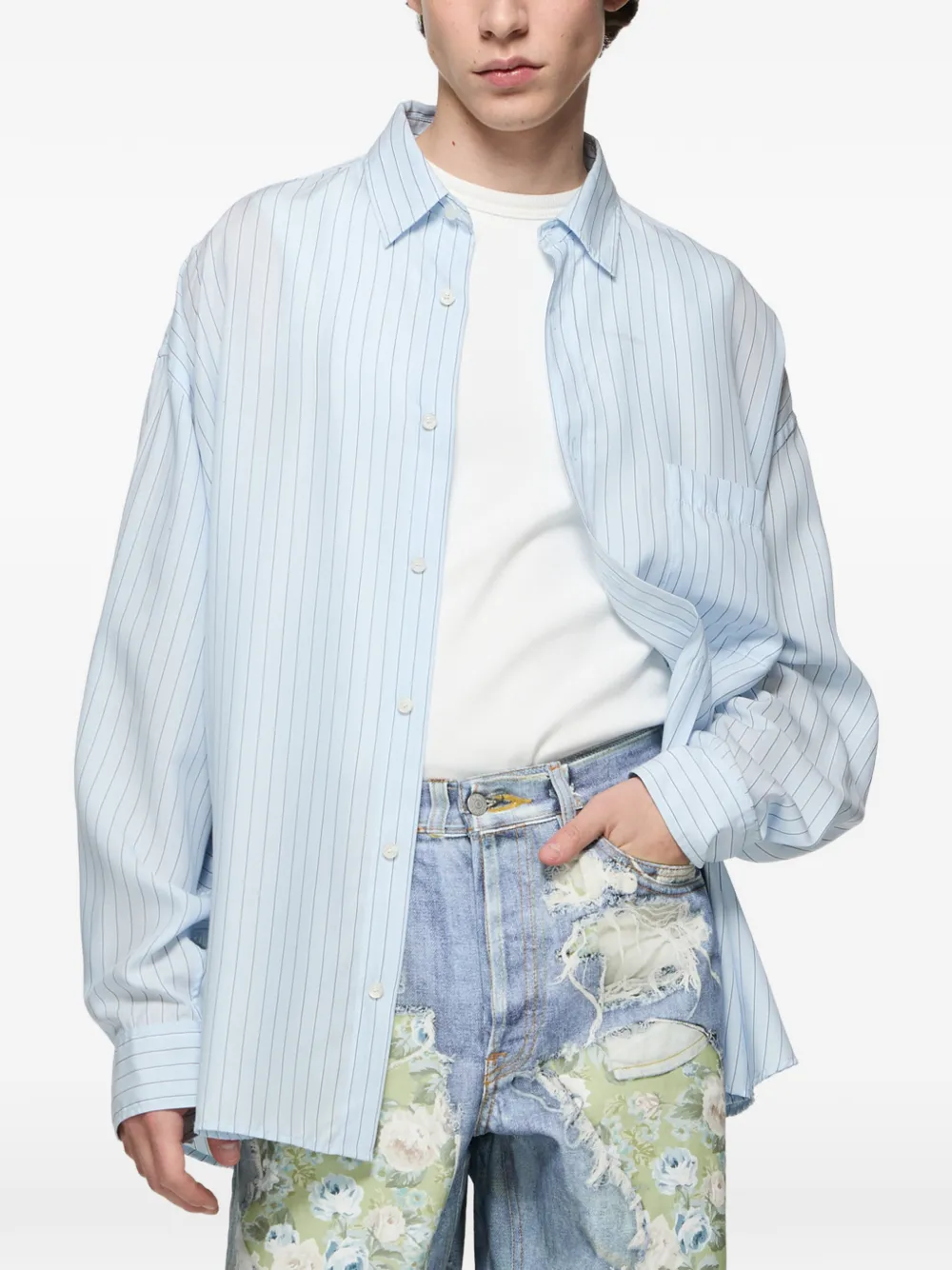 Acne Studios Gestreept overhemd Blauw