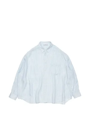 Acne Studios ストライプ ポケットシャツ | ホワイト | FARFETCH JP