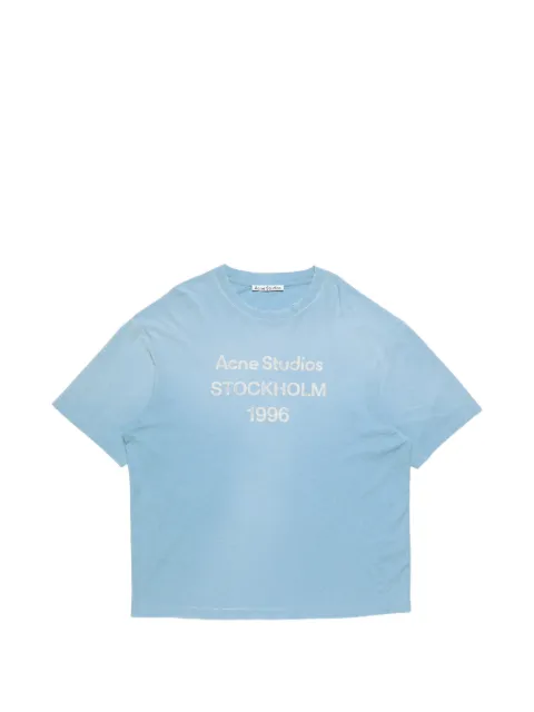 Acne Studios Sprayed 1996 logo-print distressed T-shirt