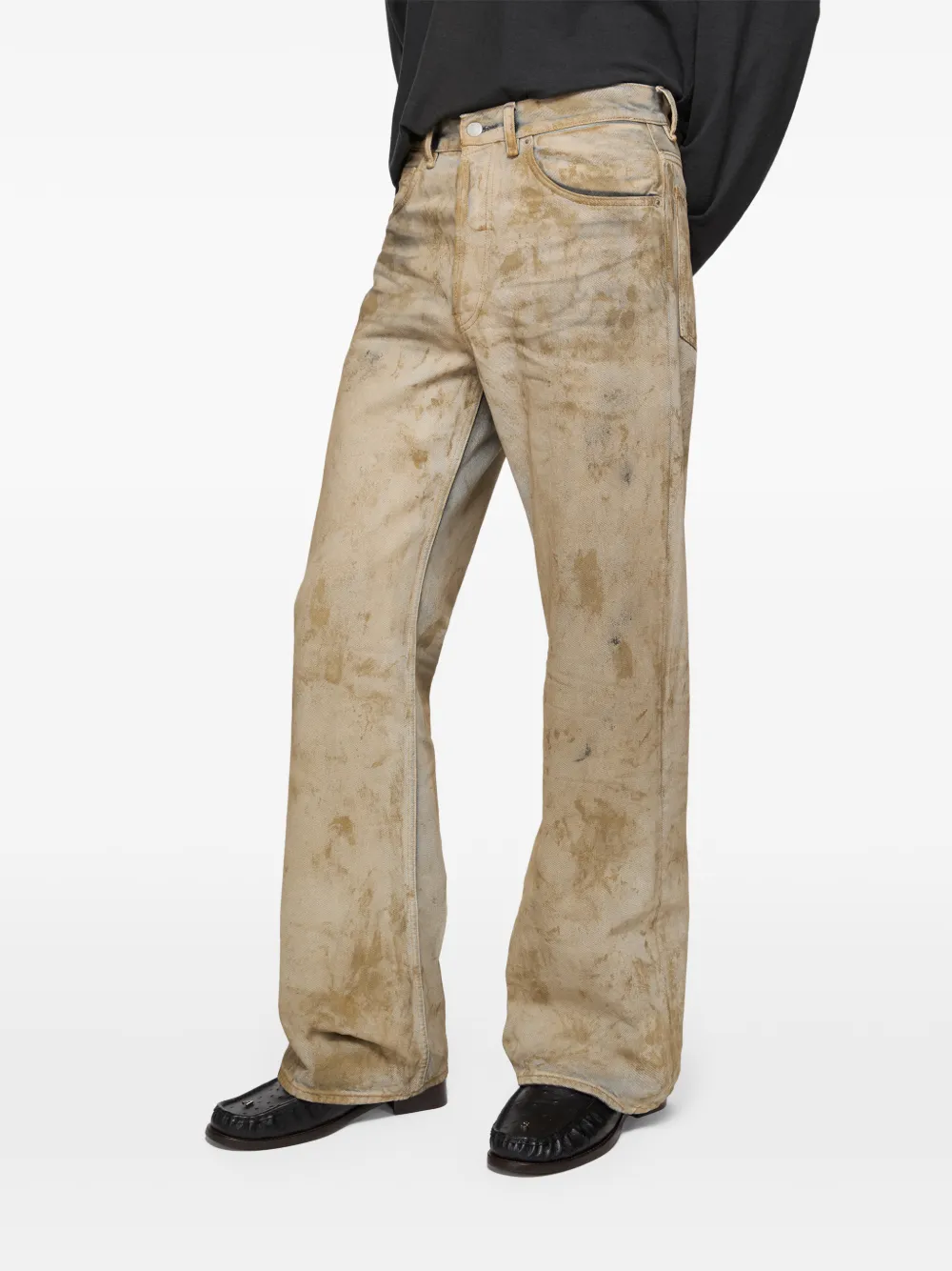 Acne Studios Jeans met vervaagd effect Beige