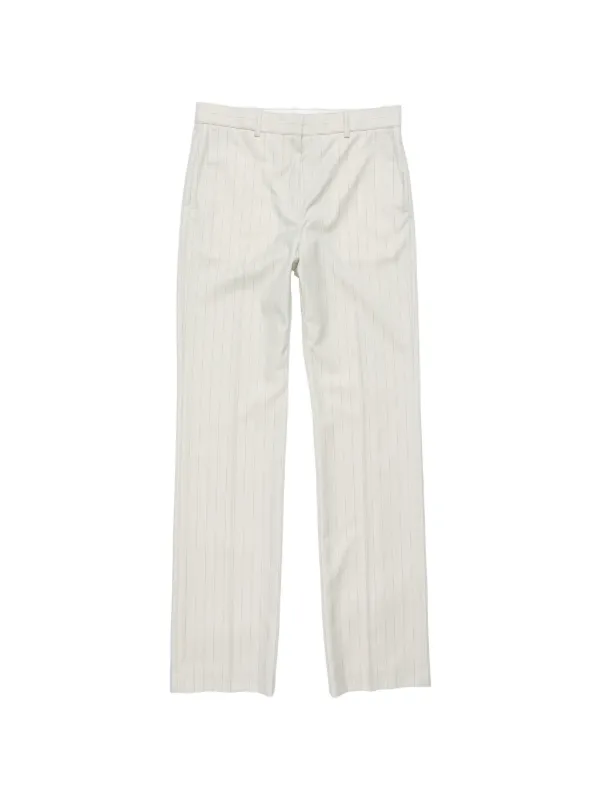Acne Studios Wool Pinstripe Trousers in Neutrals