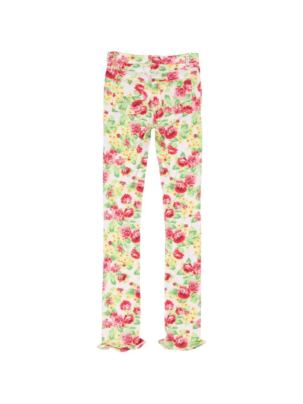 Acne Studios Broek met bloemen Beige