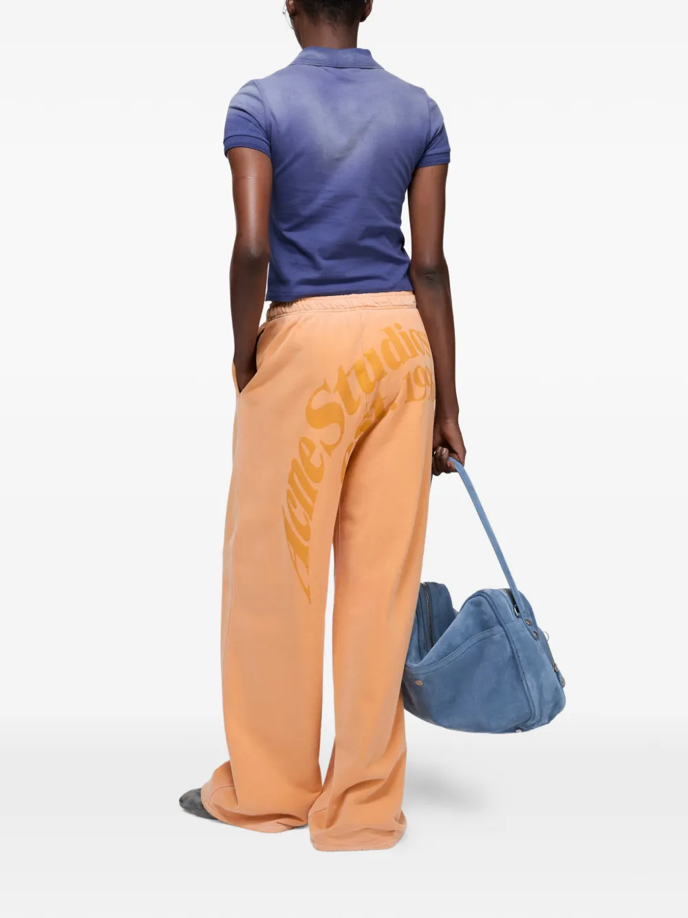  Acne Studios Logo Trousers - Orange 