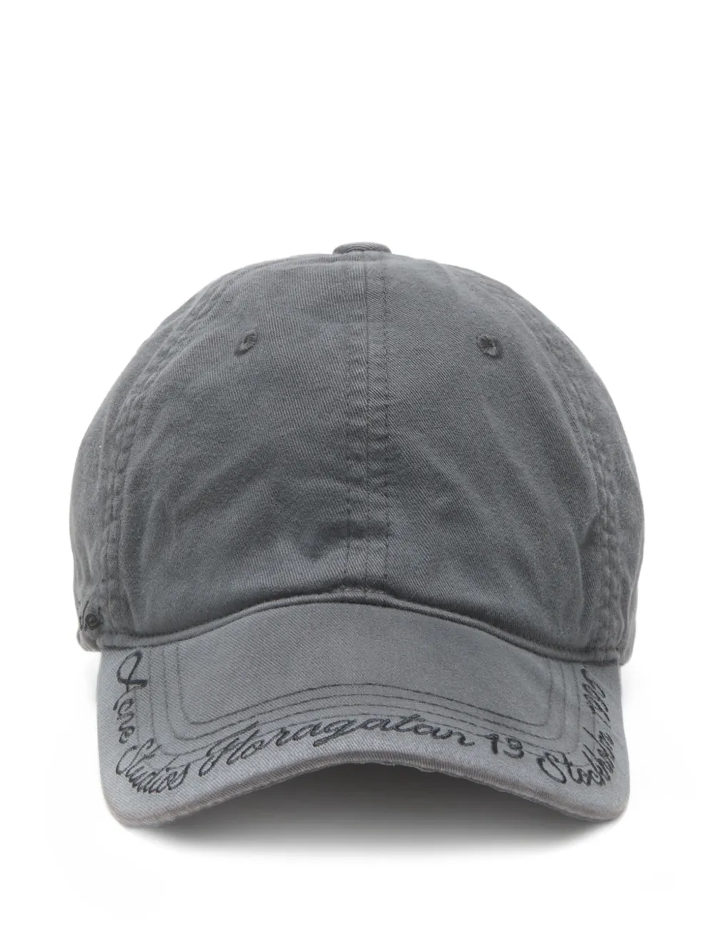 Acne Studios Logo Cap In Gray
