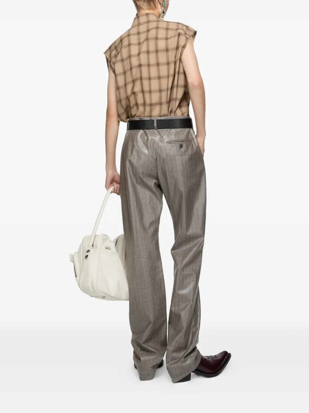 Acne Studios Broek met krijtstreep Grijs